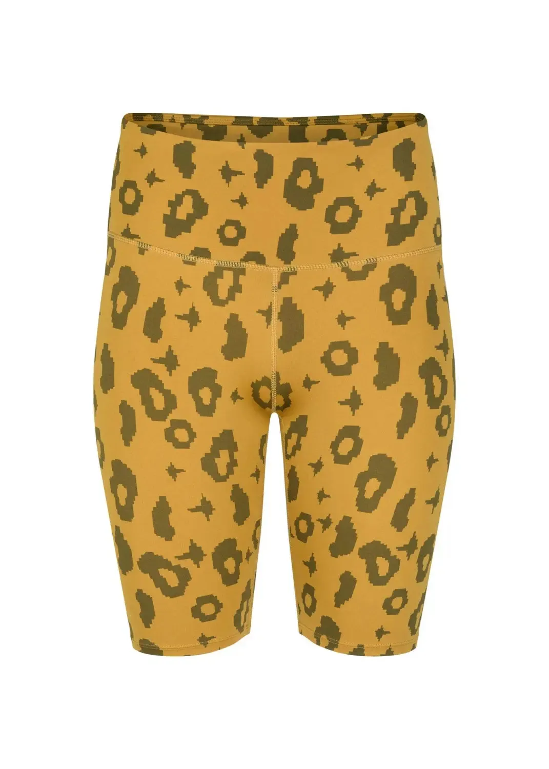 Bike Shorts in Yellow Leopard