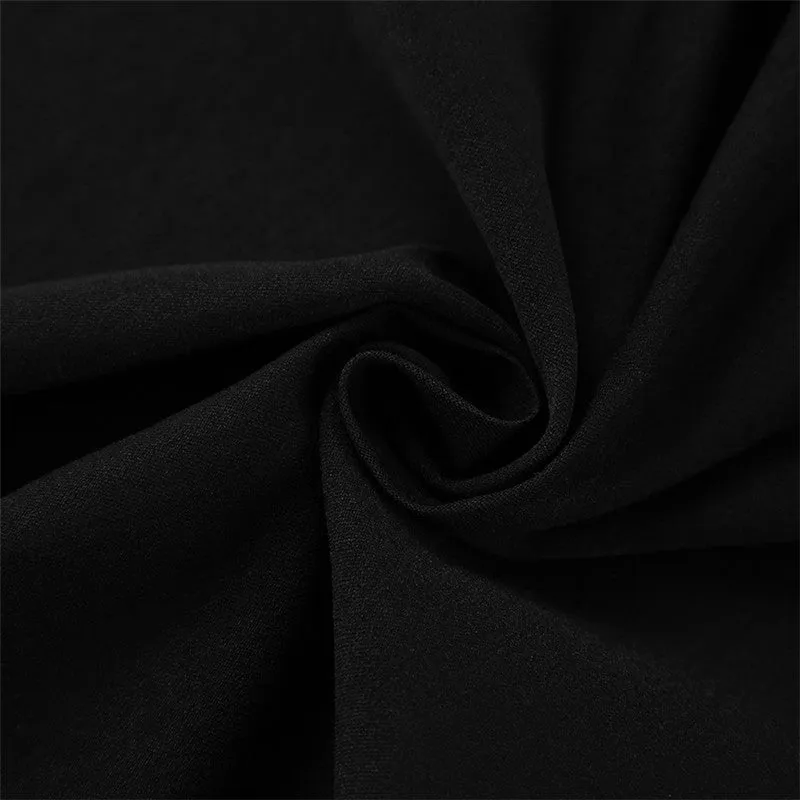 Black High Waist Fish Tail Floor Length Split Skirt