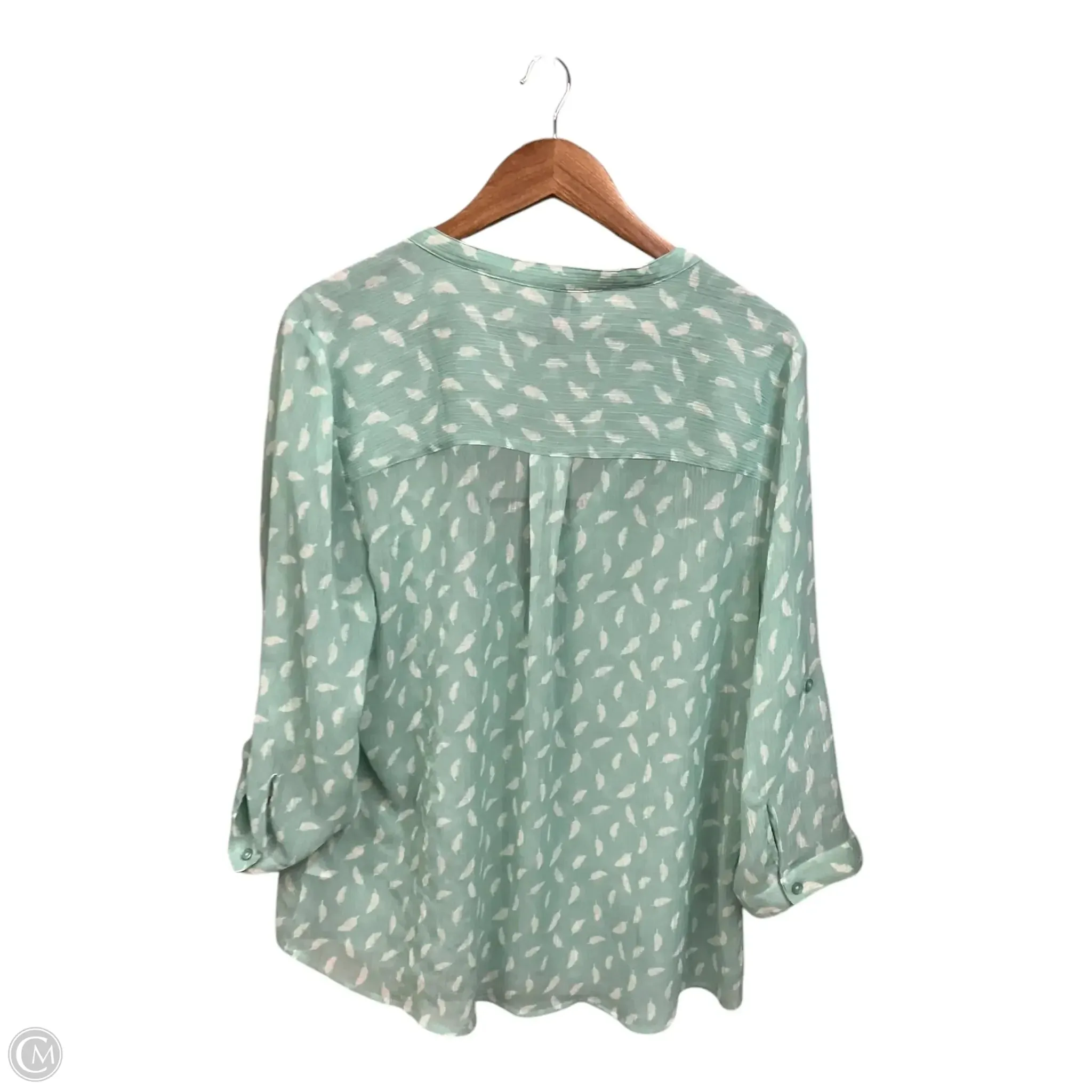 Blouse Long Sleeve By Maurices In Green, Size: Xl