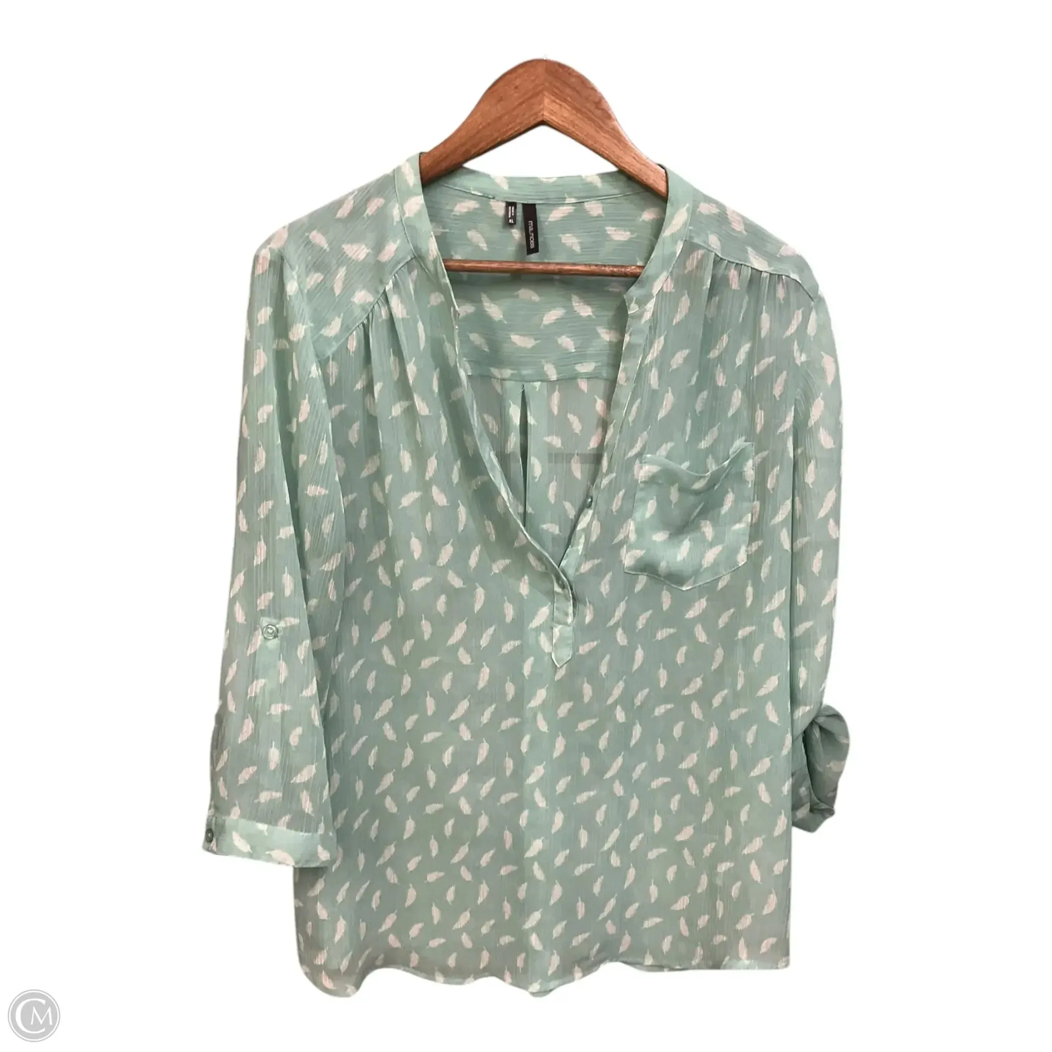 Blouse Long Sleeve By Maurices In Green, Size: Xl