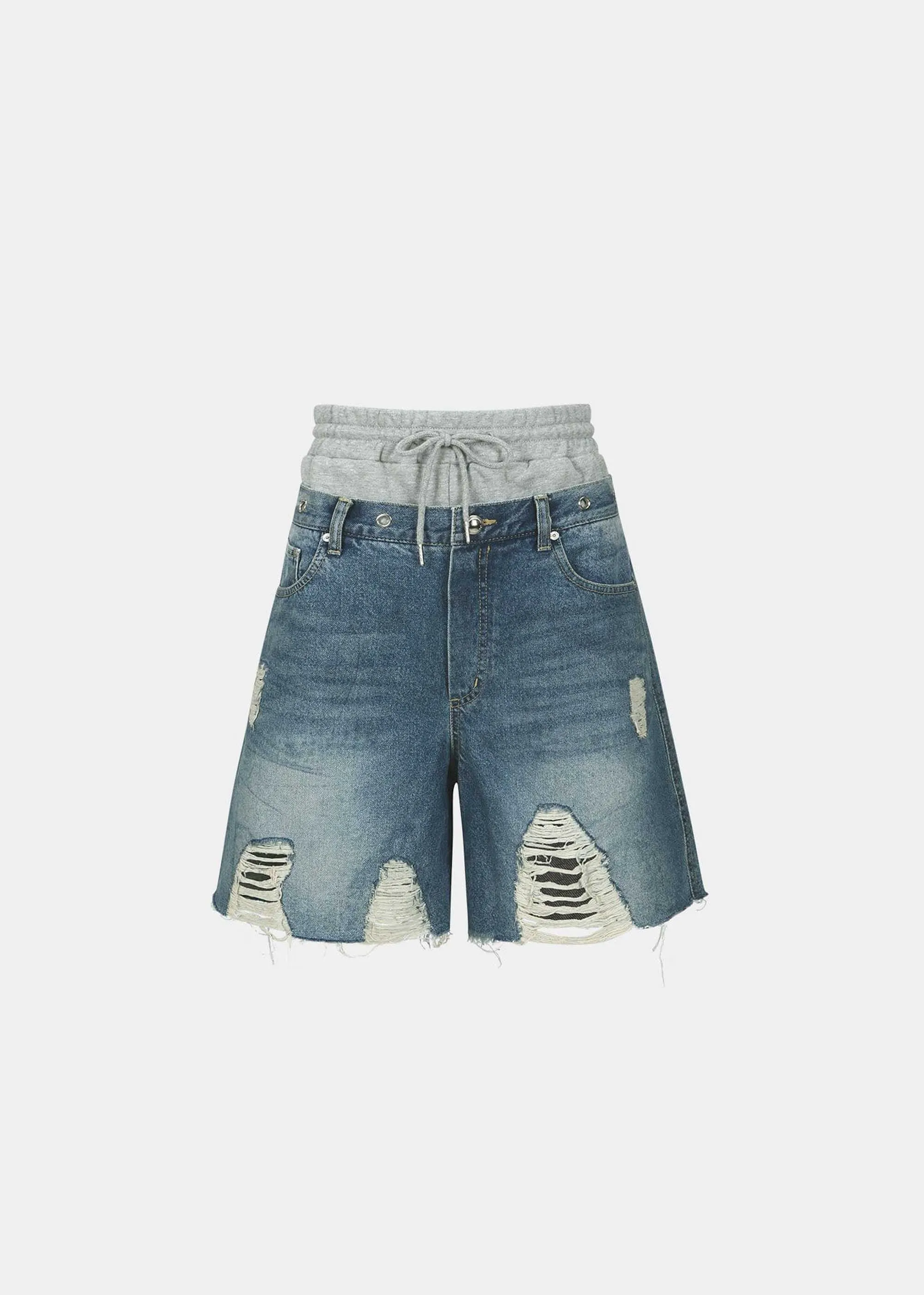 Blue and Grey Hybrid Shorts