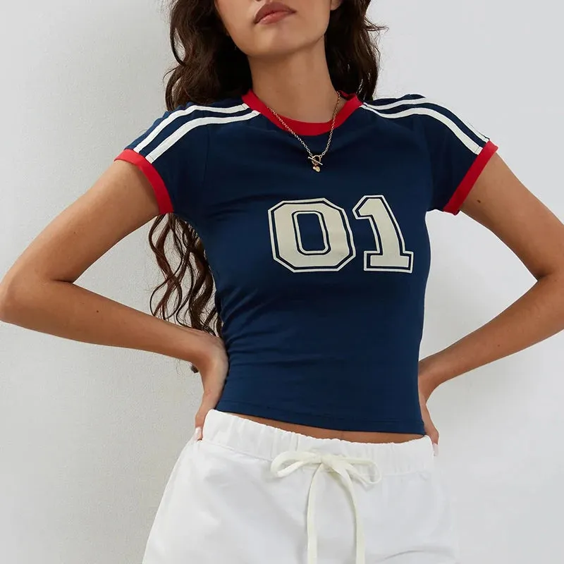 Blue Graphic Short Sleeve Tee