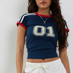 Blue Graphic Short Sleeve Tee