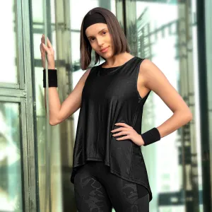 Boat Neck Coverup Tee with Back Slit and Tie