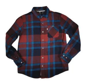 BOY SIZE MEDIUM (8/10 YEARS) - SHAUN WHITE, Long-Sleeve, Soft Flannel, Dress Shirt EUC B33
