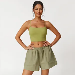 Bristle Fabric Loose Casual Short Sleeve Four Piece Set