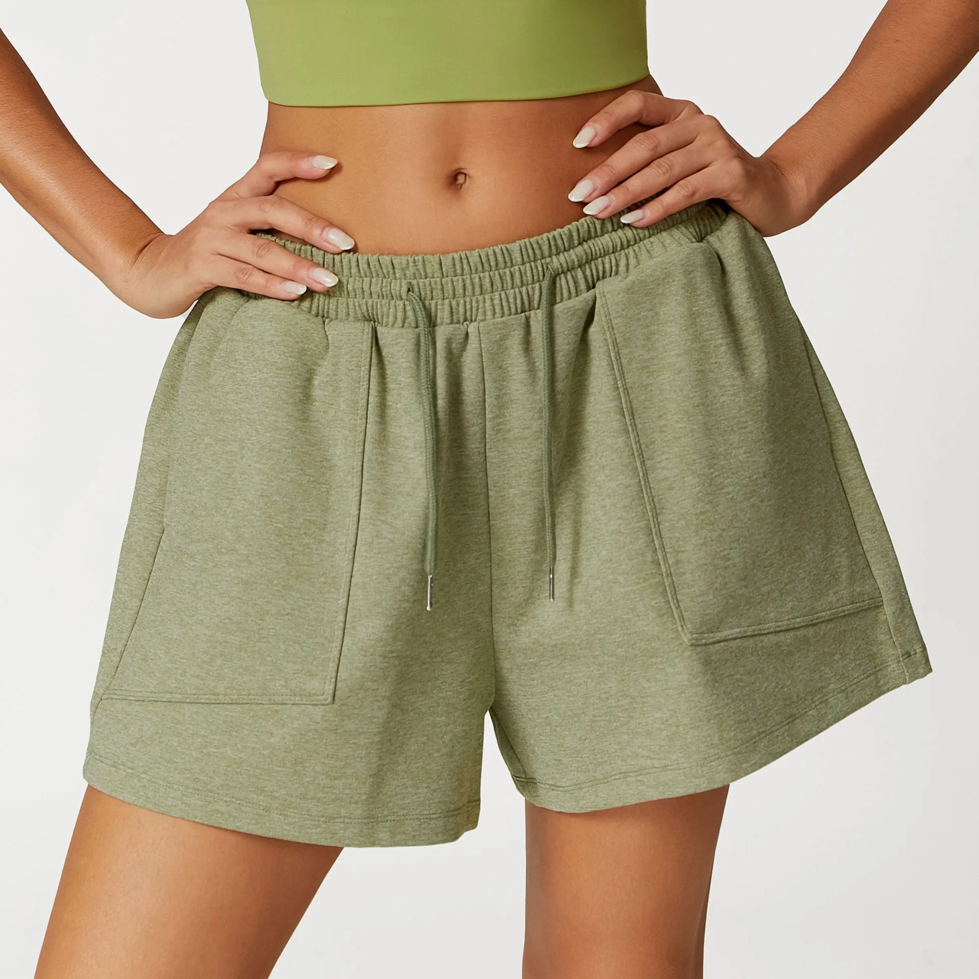 Bristle Fabric Loose Casual Short Sleeve Four Piece Set