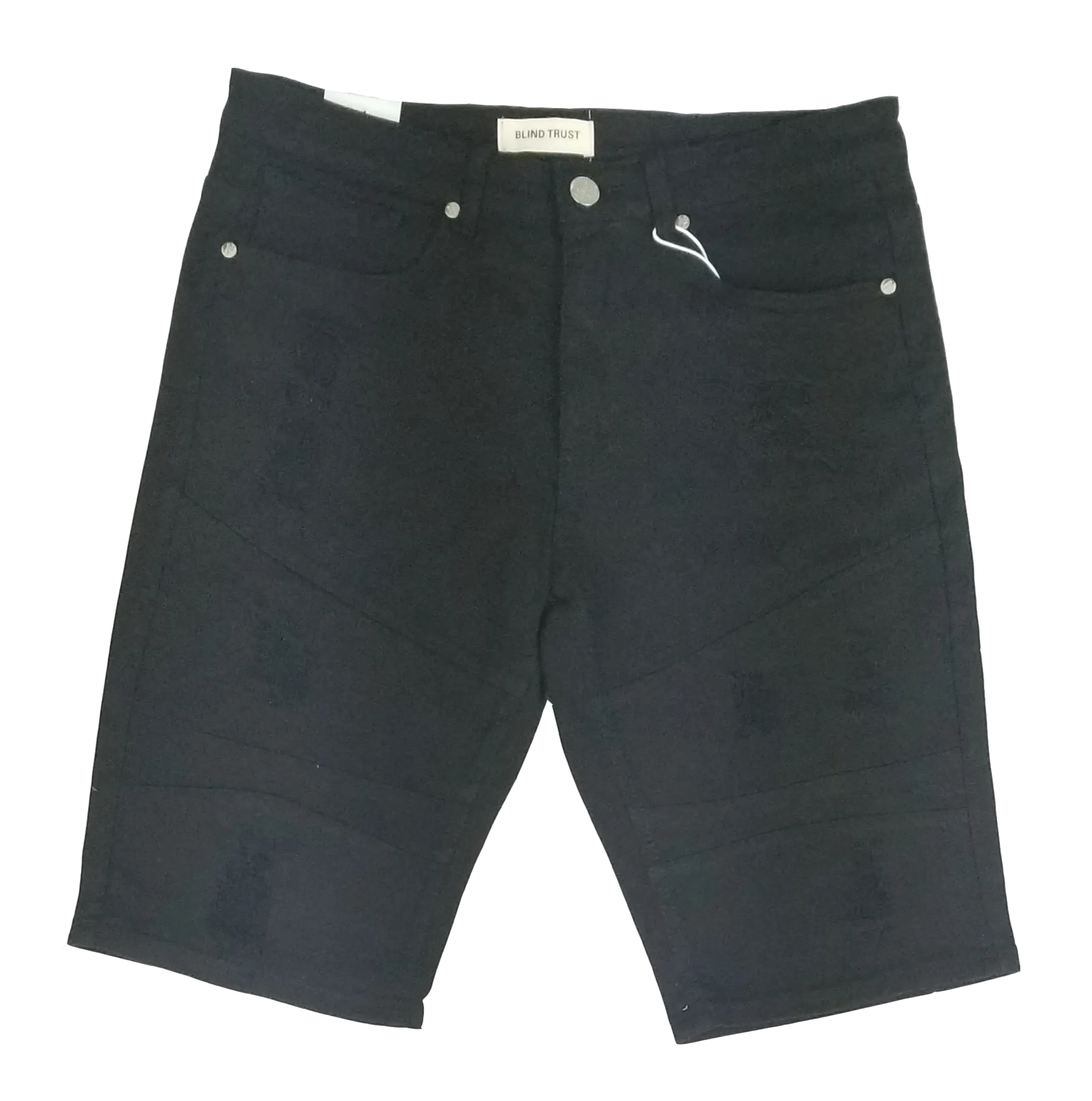 BTS21160: Distressed Solid Twill Shorts