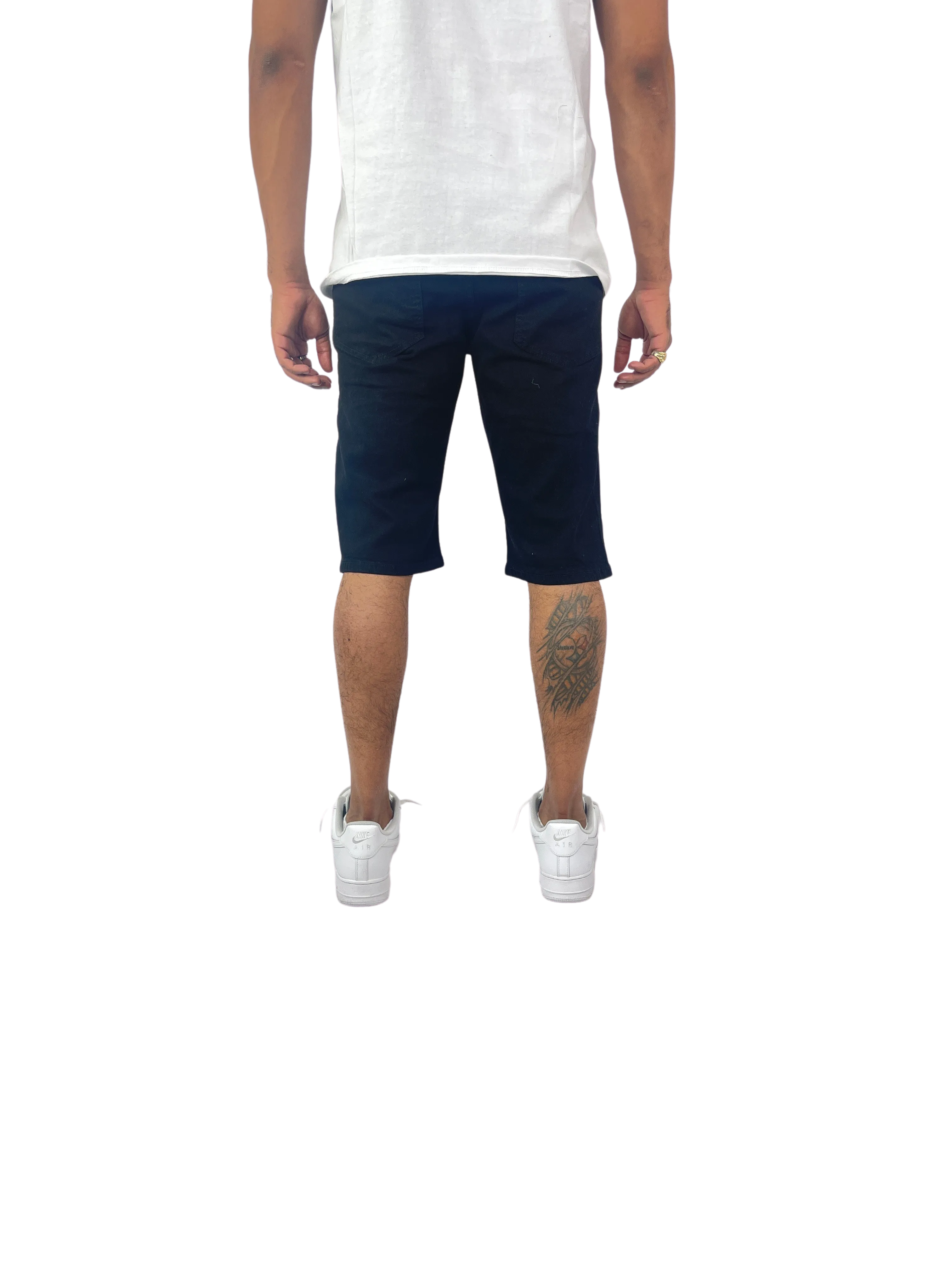 BTS222257: Distressed Moto Shorts