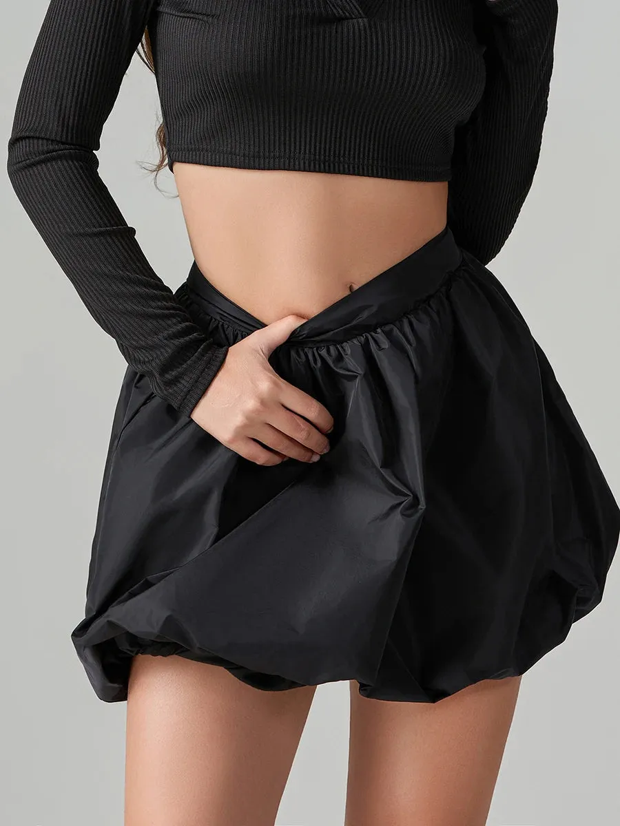 Bubbly Poplin Mini Skirt