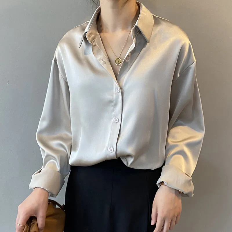 Bucek® | Women'S Clothing Silk Shirt Vintage Blouse