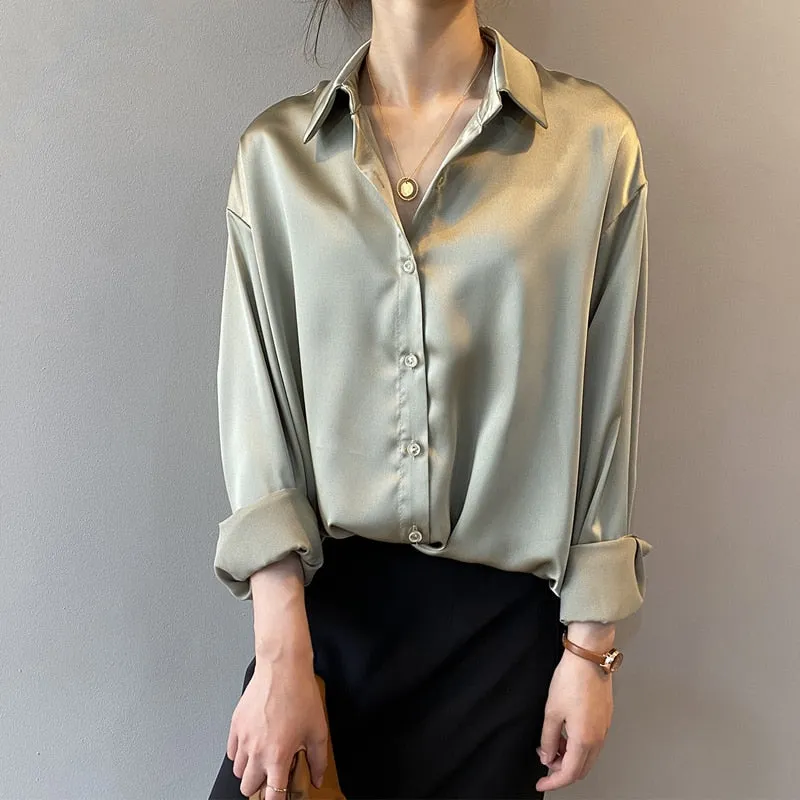 Bucek® | Women'S Clothing Silk Shirt Vintage Blouse