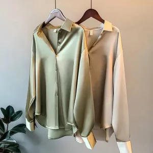 Bucek® | Women'S Clothing Silk Shirt Vintage Blouse