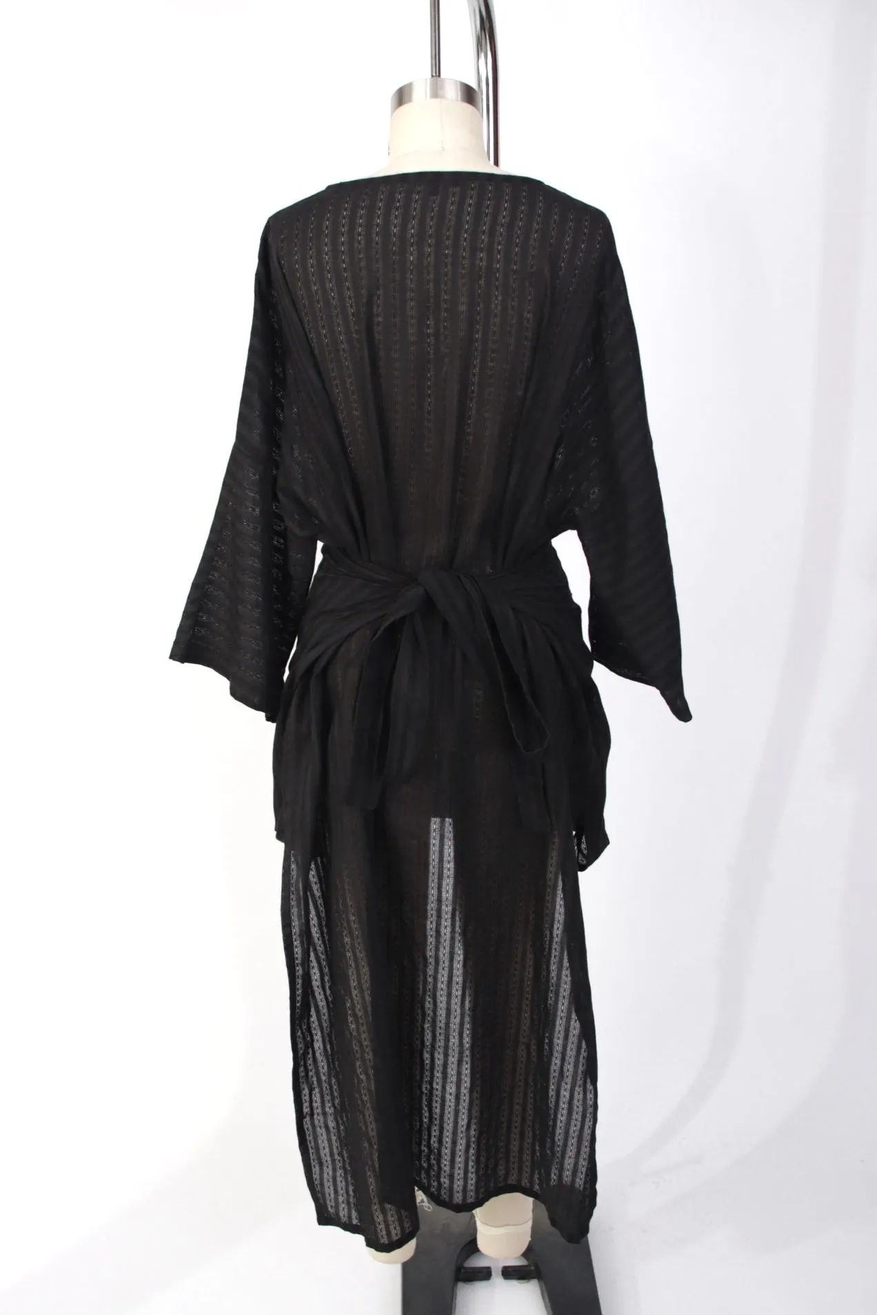 Carla Fernāndez Sheer Striped Convertible Dress