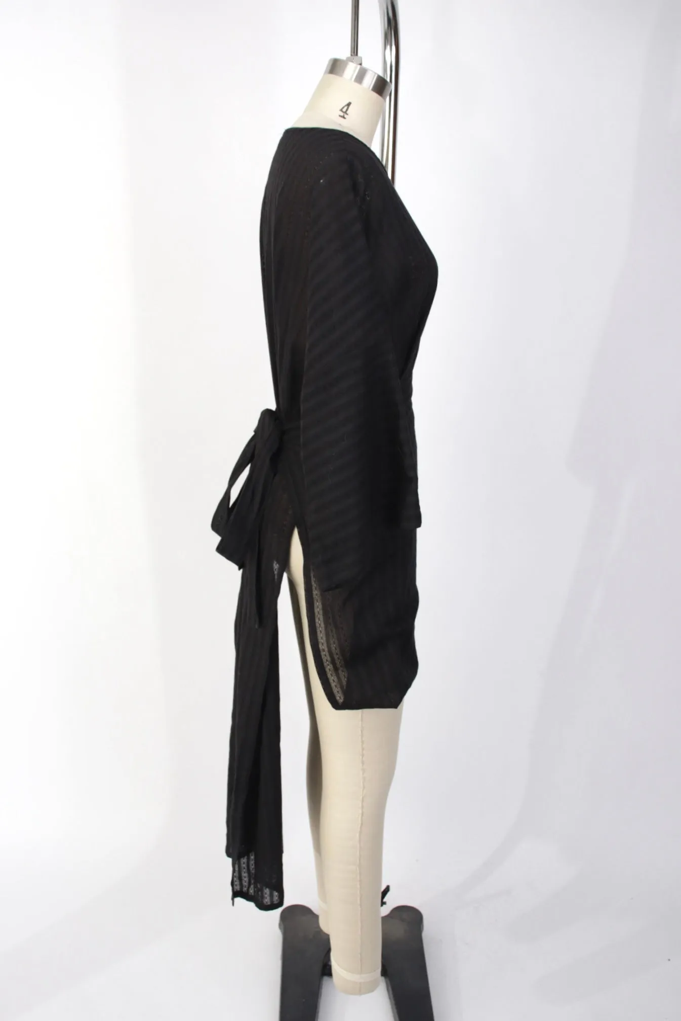 Carla Fernāndez Sheer Striped Convertible Dress