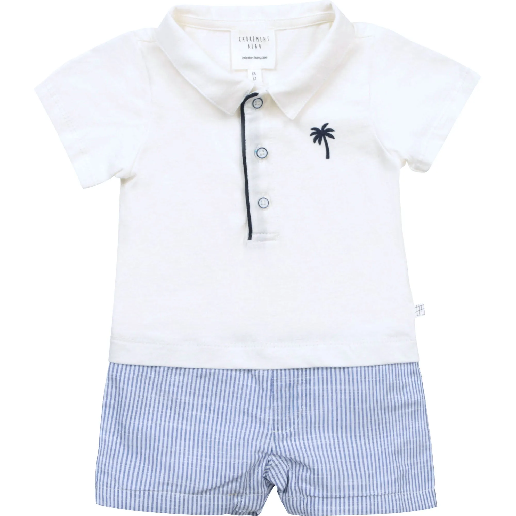 Carrement Beau Short All In One Spring 2 White Blue