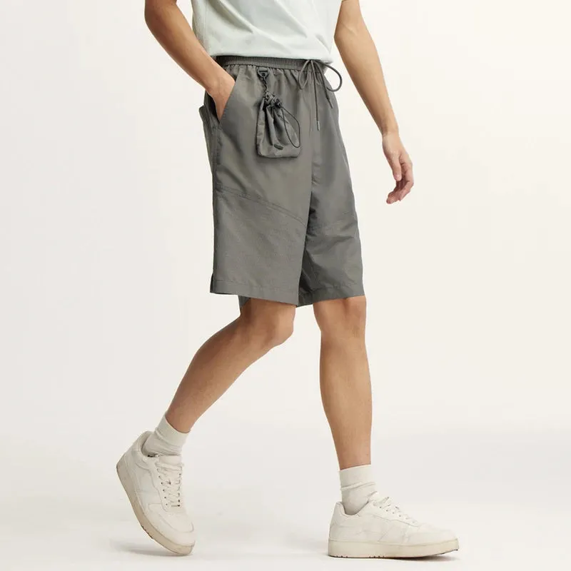 Casual Mid-Length Spliced Short