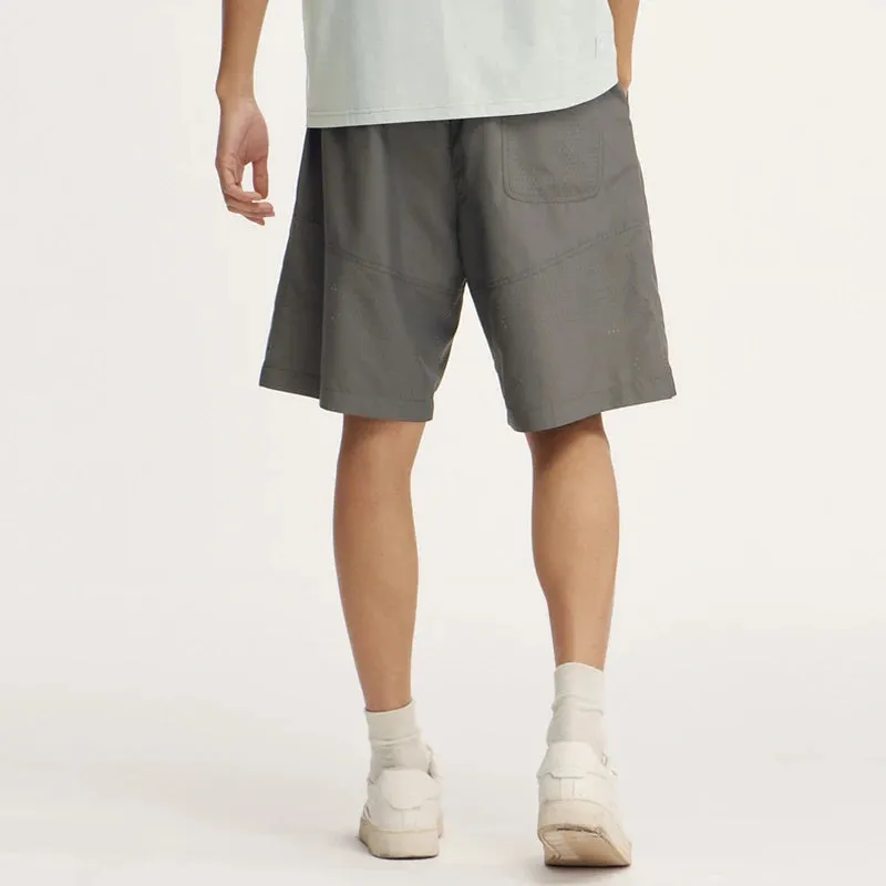 Casual Mid-Length Spliced Short