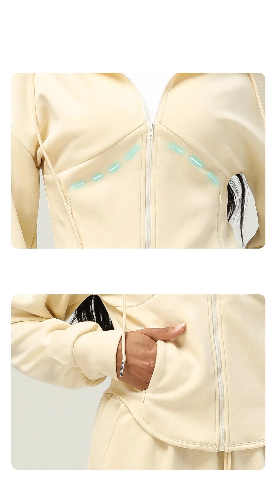Casual Sweatpants Loose Hooded Coat Two Piece Set