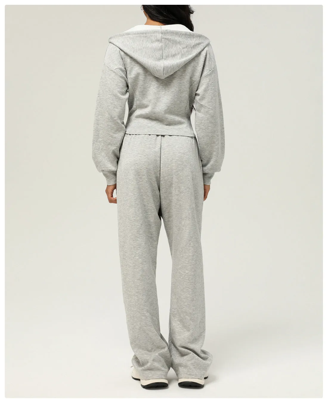 Casual Sweatpants Loose Hooded Coat Two Piece Set
