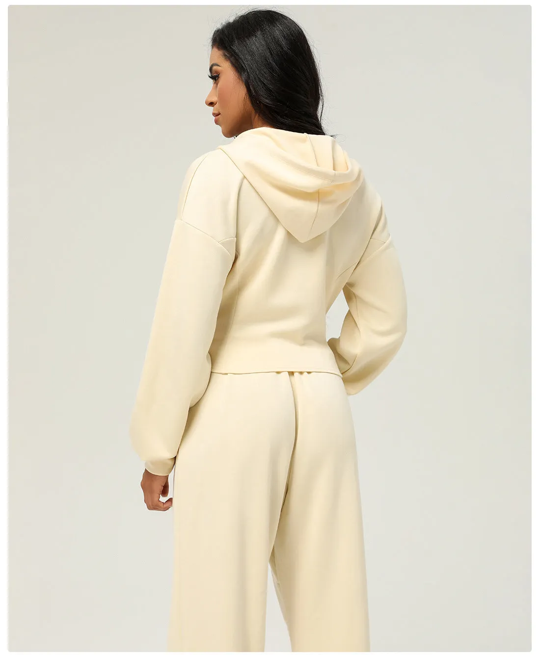 Casual Sweatpants Loose Hooded Coat Two Piece Set