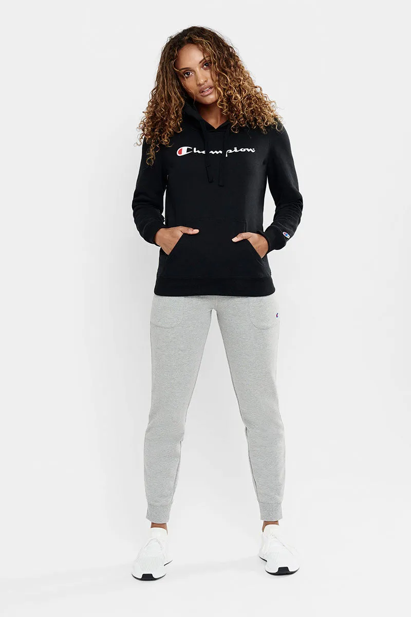 CHAMPION SCRIPT HOODIE WOMENS