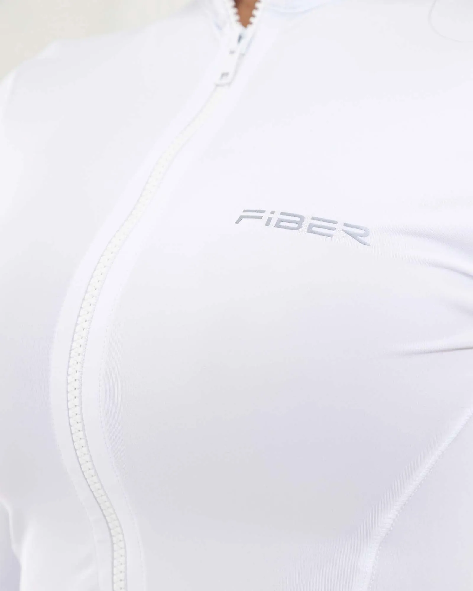 Chaqueta activewear blanca sporty FIBER