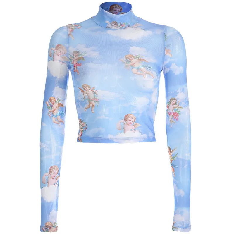 [@charlxesangels] “ANGELS CUPIDS MESH” CROP TOPS W041203REVIEW