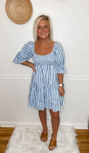 Check You Later Gingham Dress