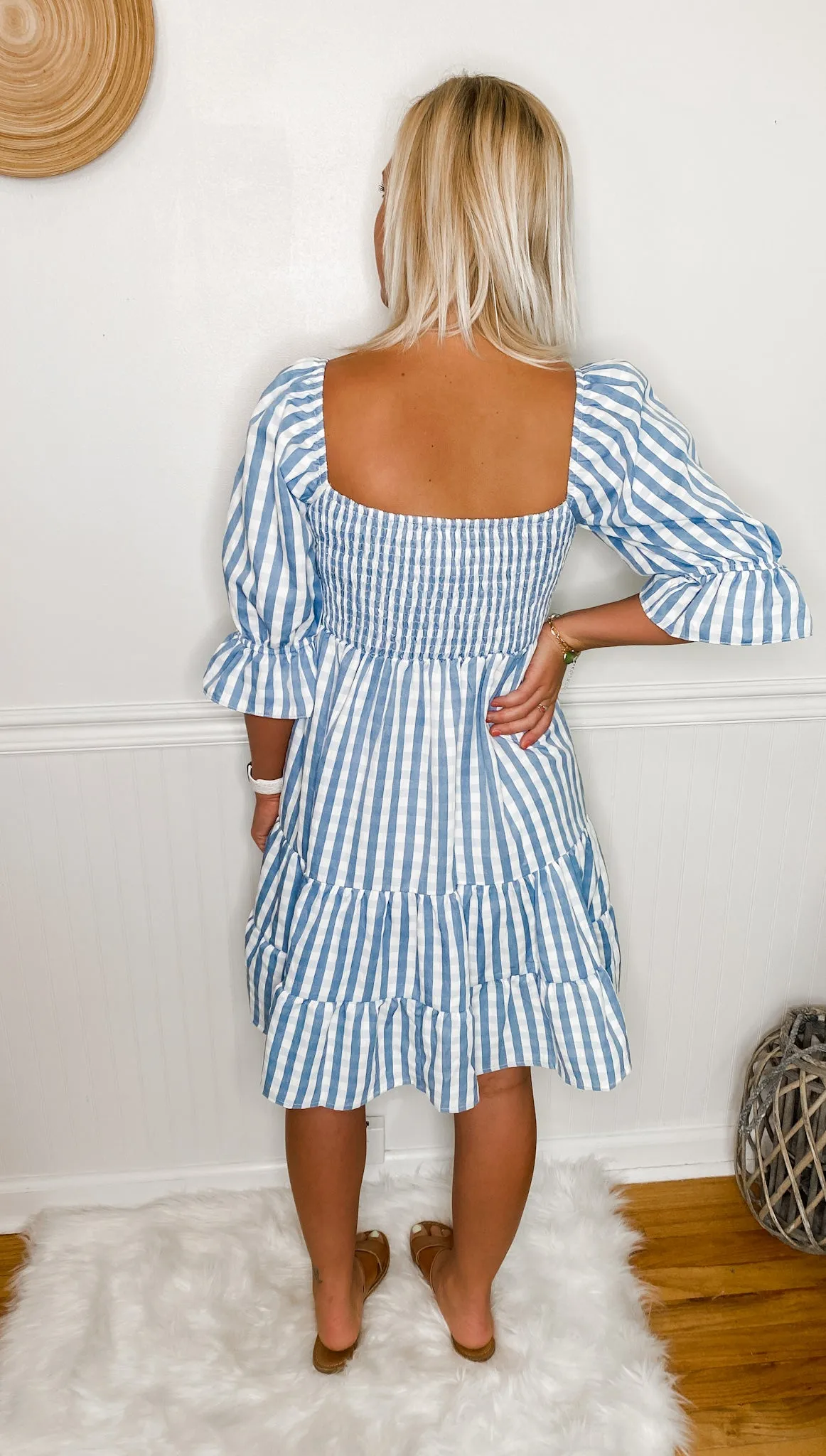 Check You Later Gingham Dress