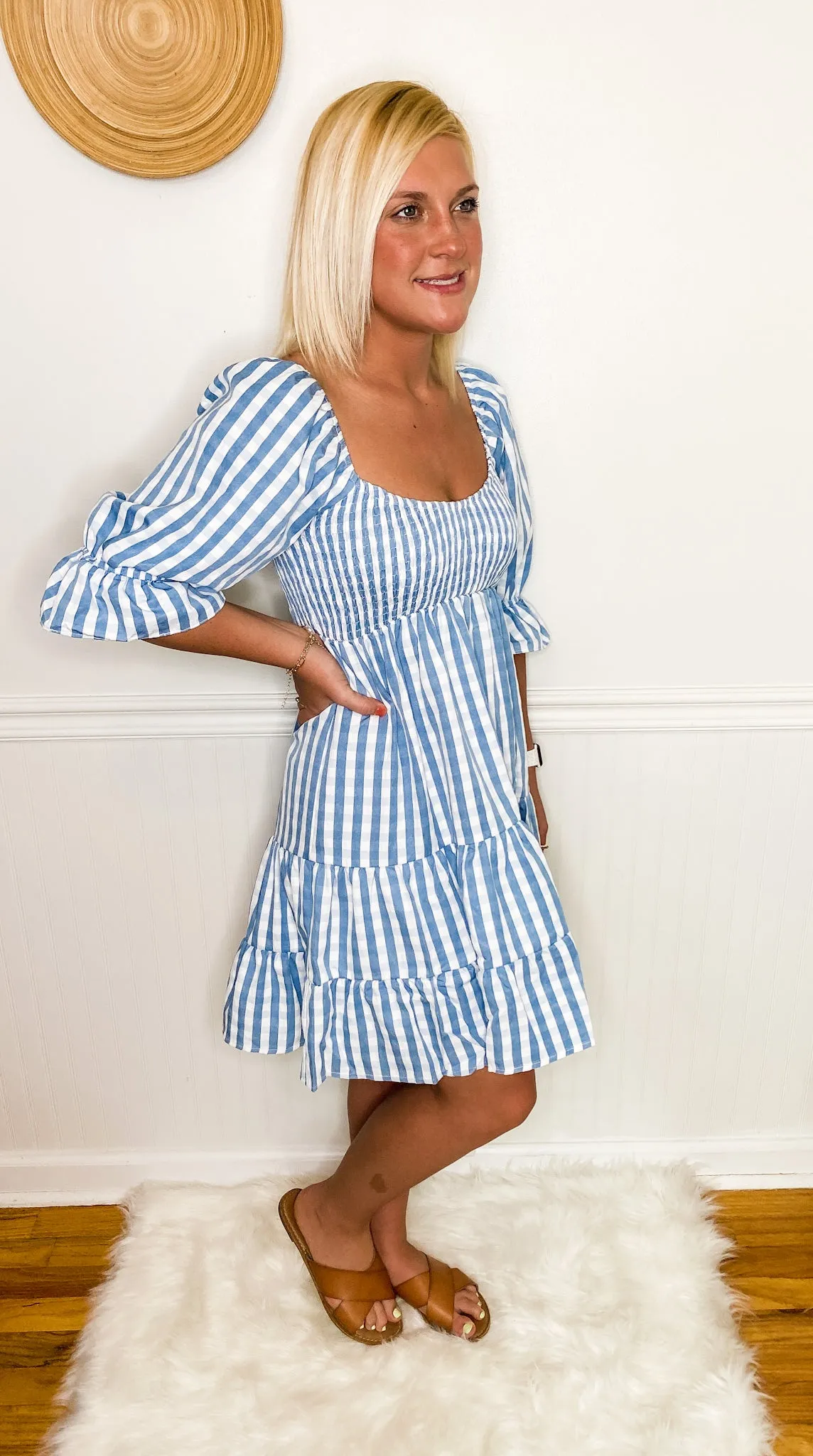 Check You Later Gingham Dress