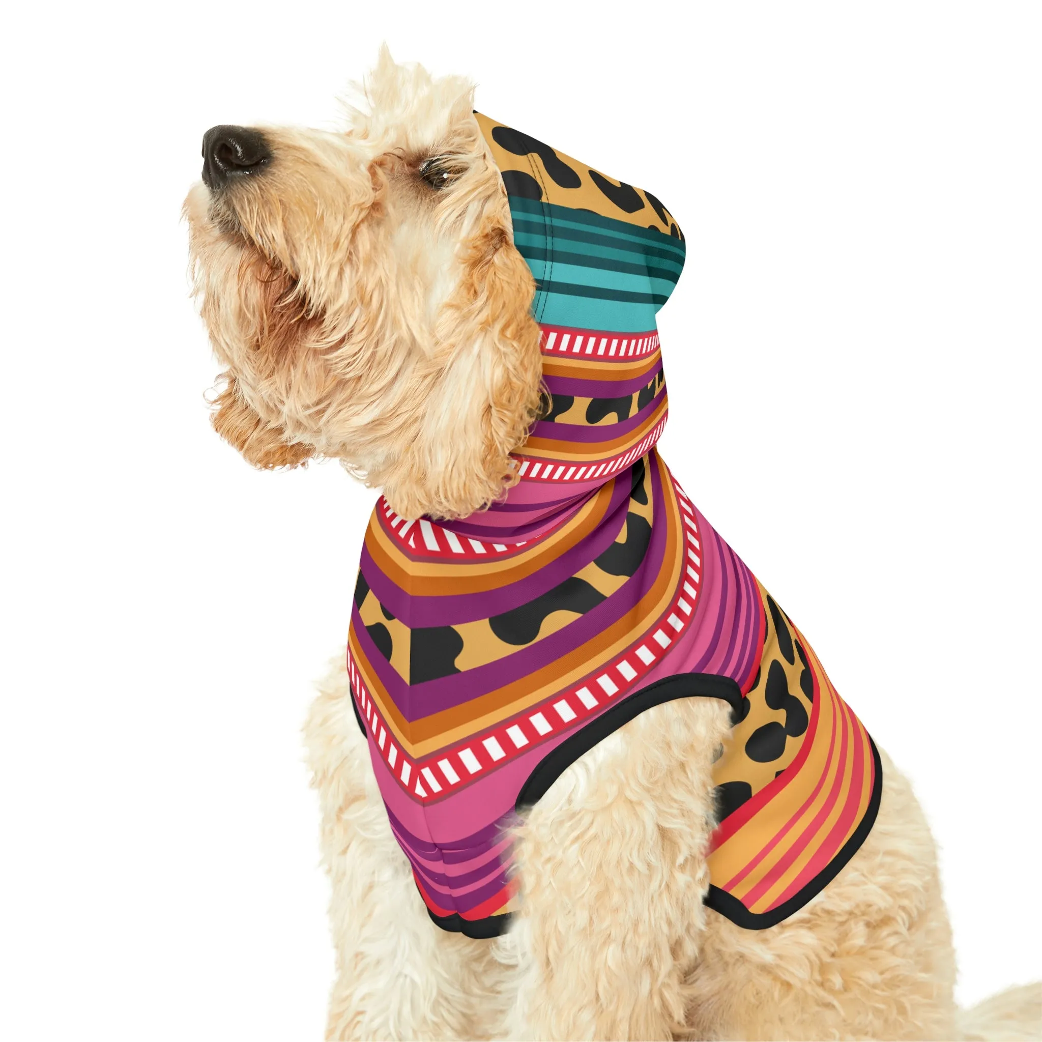 Cheetah Serape Dog Hoodie
