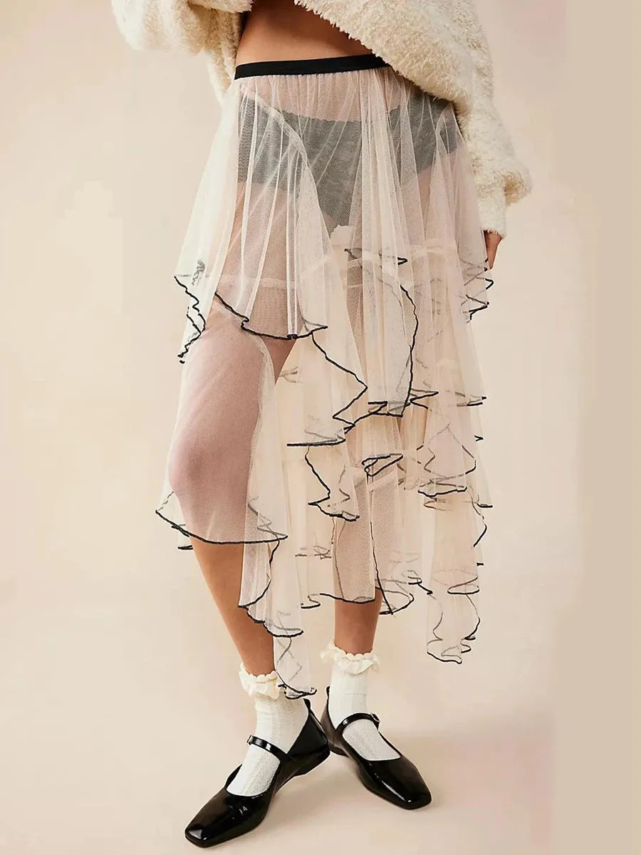Chelsea Ruffled Elastic Waist Skirt