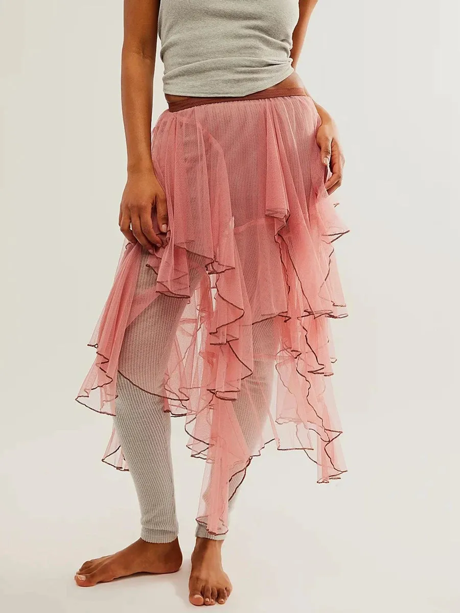 Chelsea Ruffled Elastic Waist Skirt