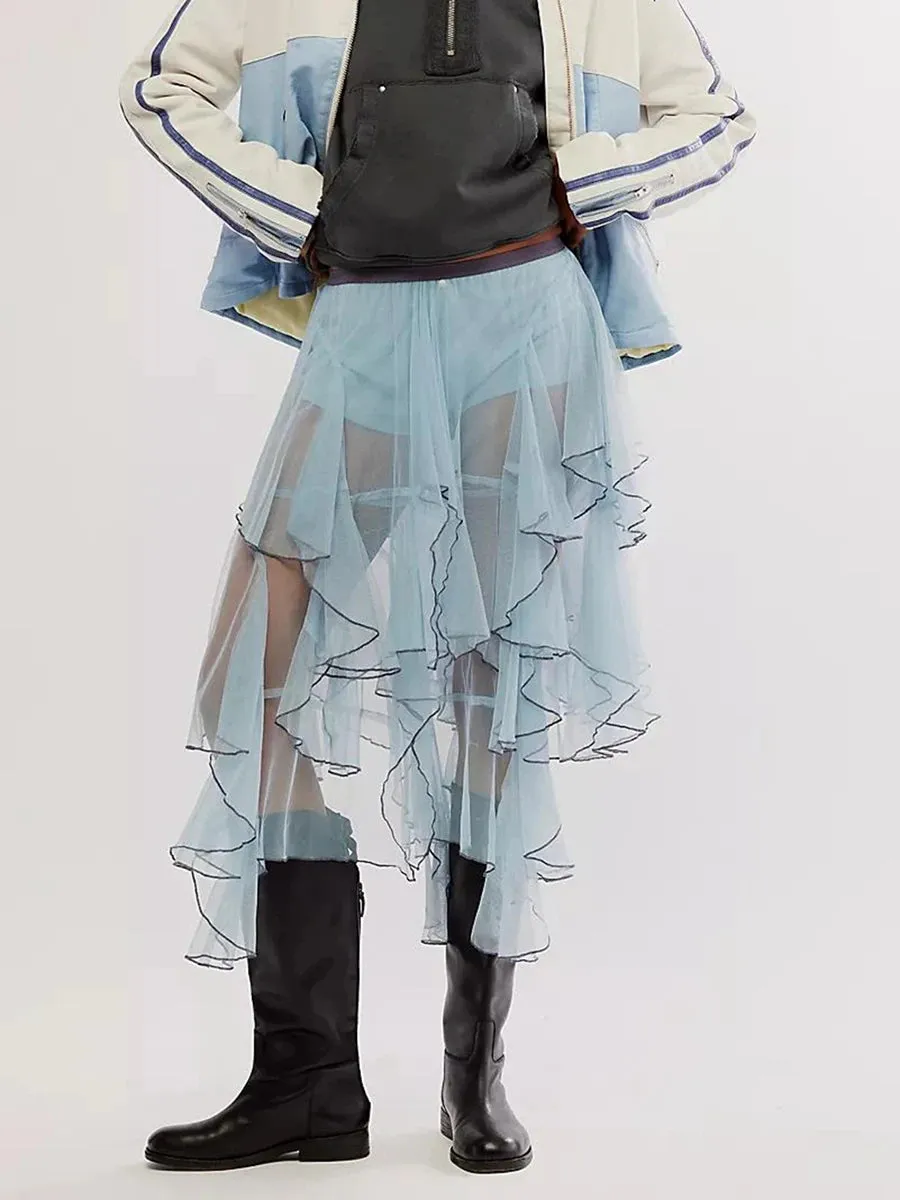 Chelsea Ruffled Elastic Waist Skirt