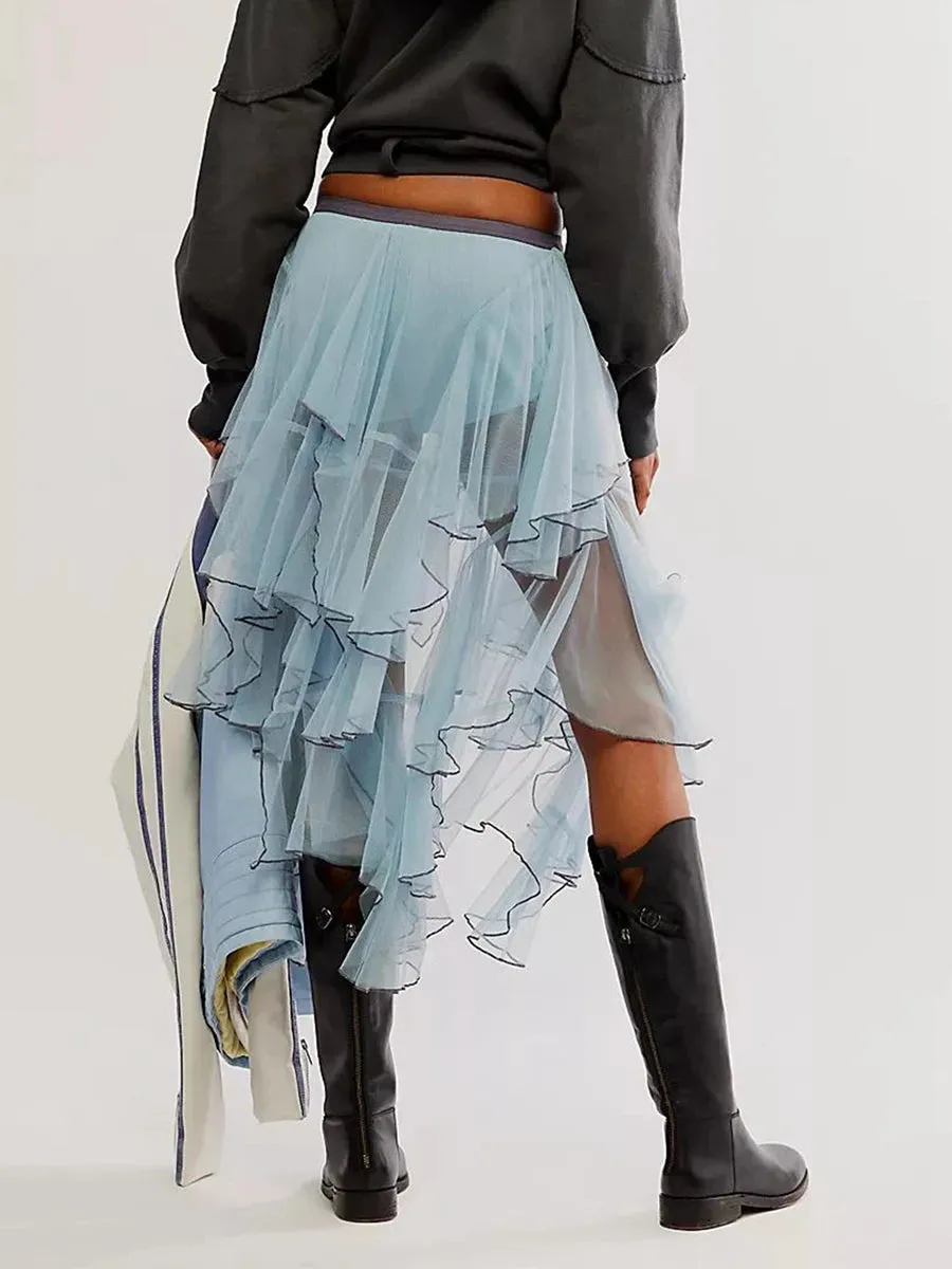 Chelsea Ruffled Elastic Waist Skirt