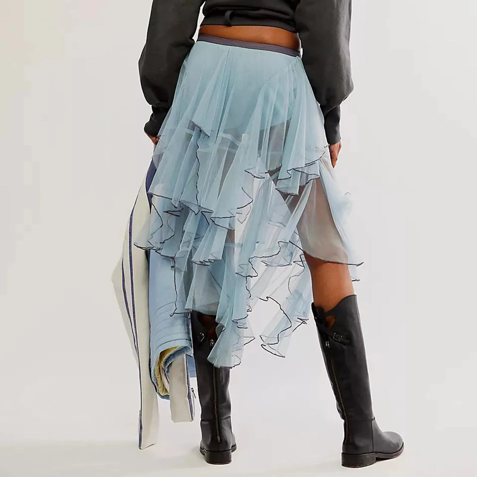 Chelsea Ruffled Elastic Waist Skirt