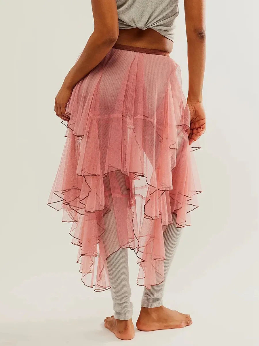 Chelsea Ruffled Elastic Waist Skirt