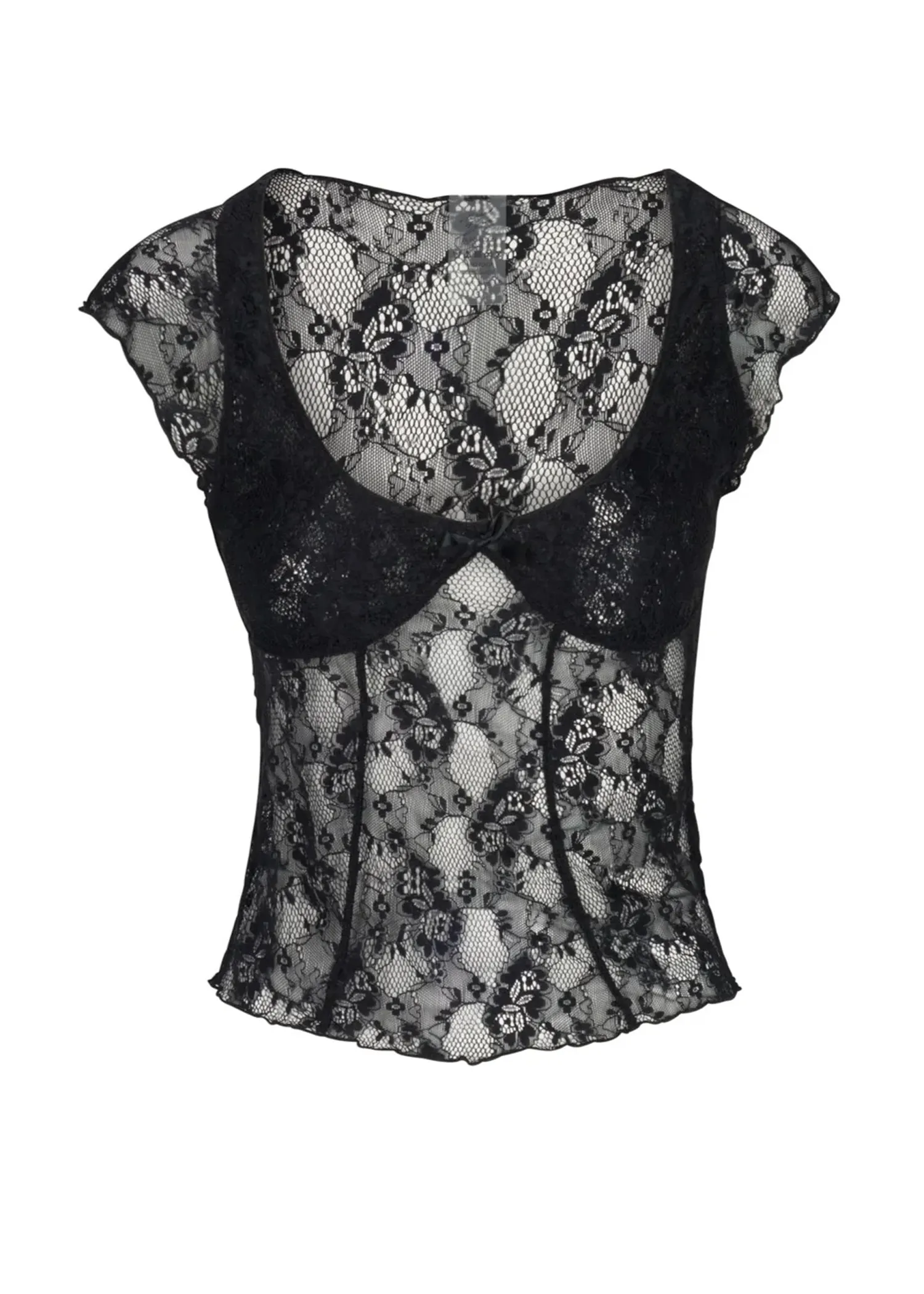 Chérie Babydoll Top │ Black Lace