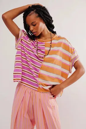 Color Pop Stripe Tee Top