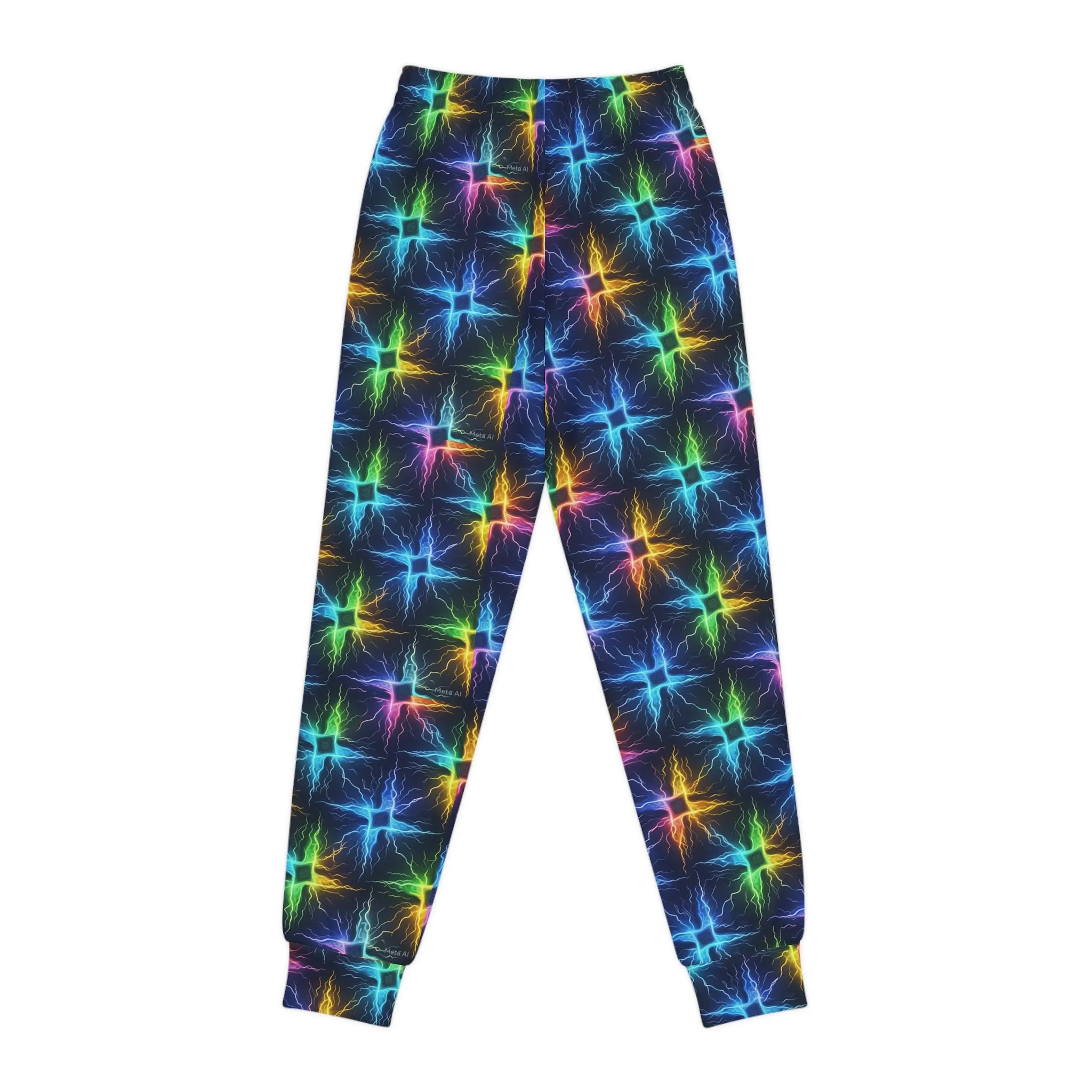 Colorful Neon Lightning Youth Joggers - Trendy & Comfortable Activewear