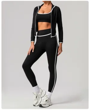 Contrast Color Beauty Back Tight Nude Feel Yoga Suit