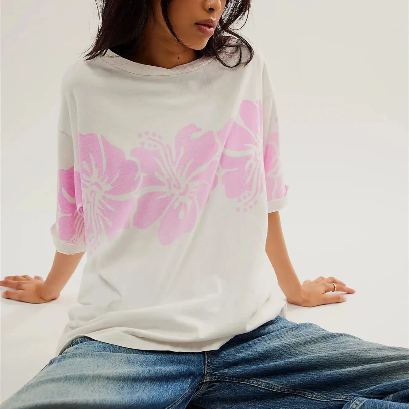 Crew Neck Gaphic Baby Tee