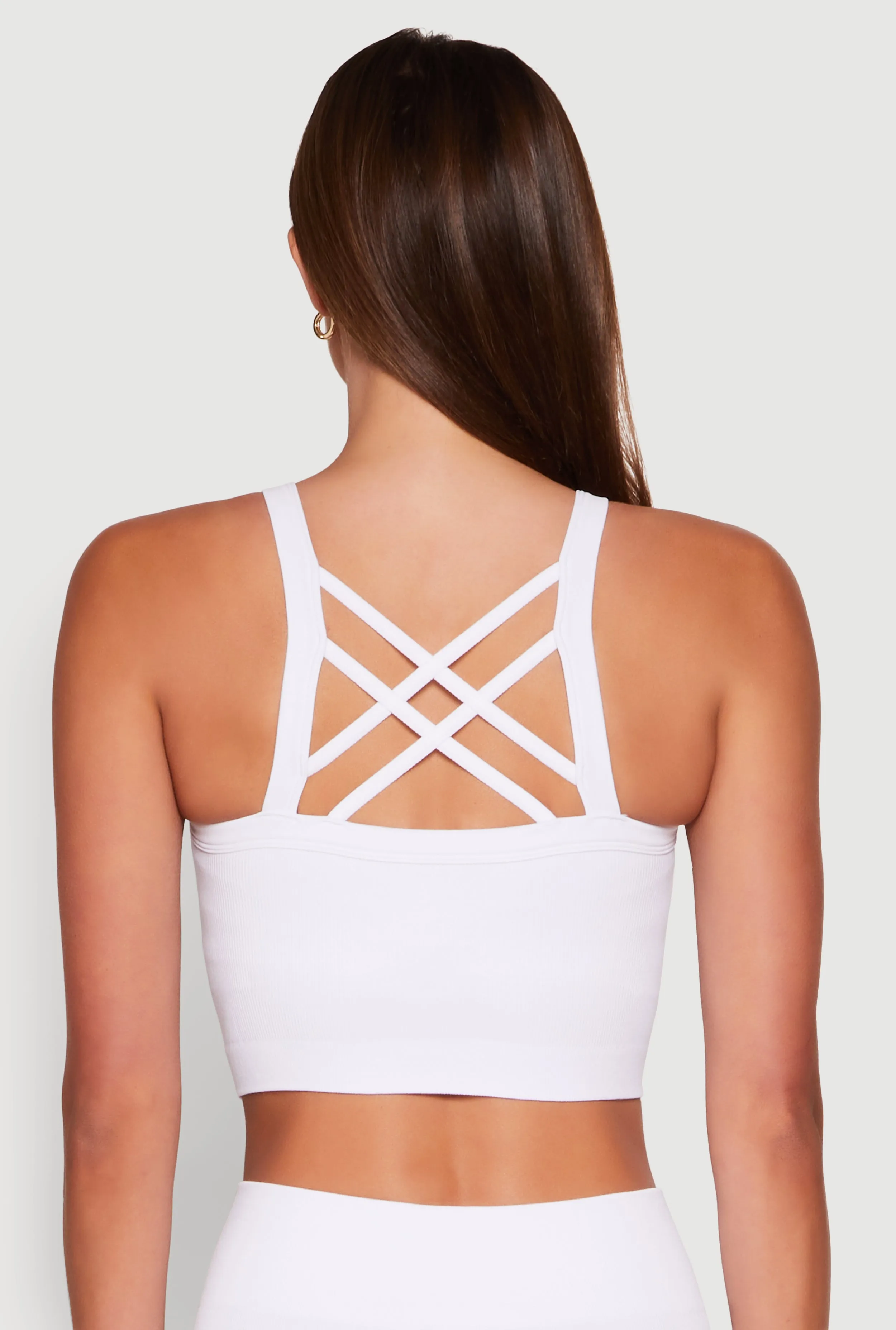 Criss Cross Caged Back Cropped Cami