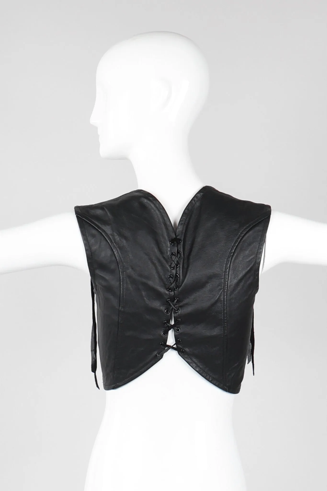Cropped Leather Vest