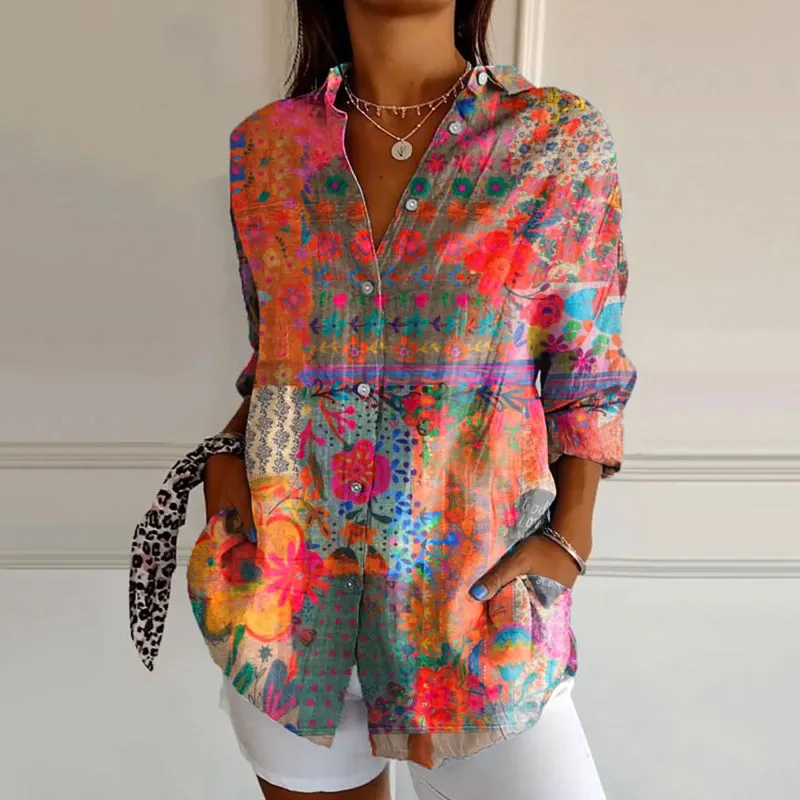 Dana® | Vintage floral print blouse