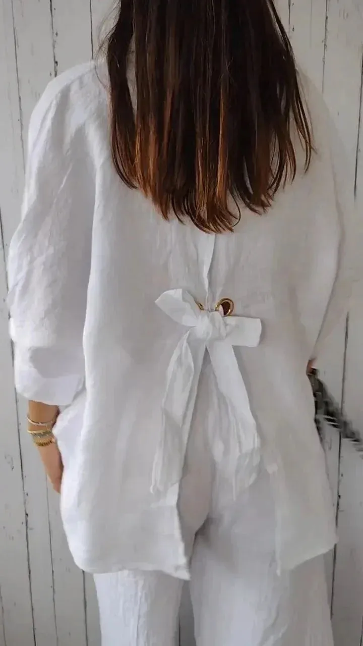 Darcie – Stylish Tie-Back Casual Top