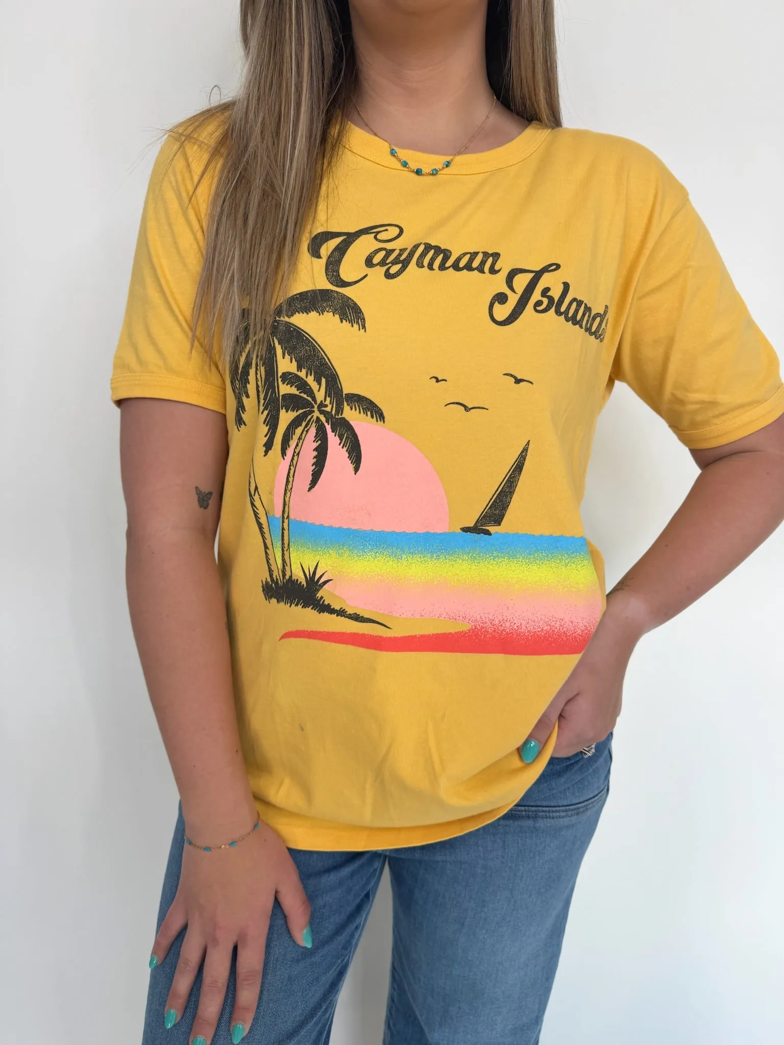Daydreamer Cayman Islands Ringer Tee
