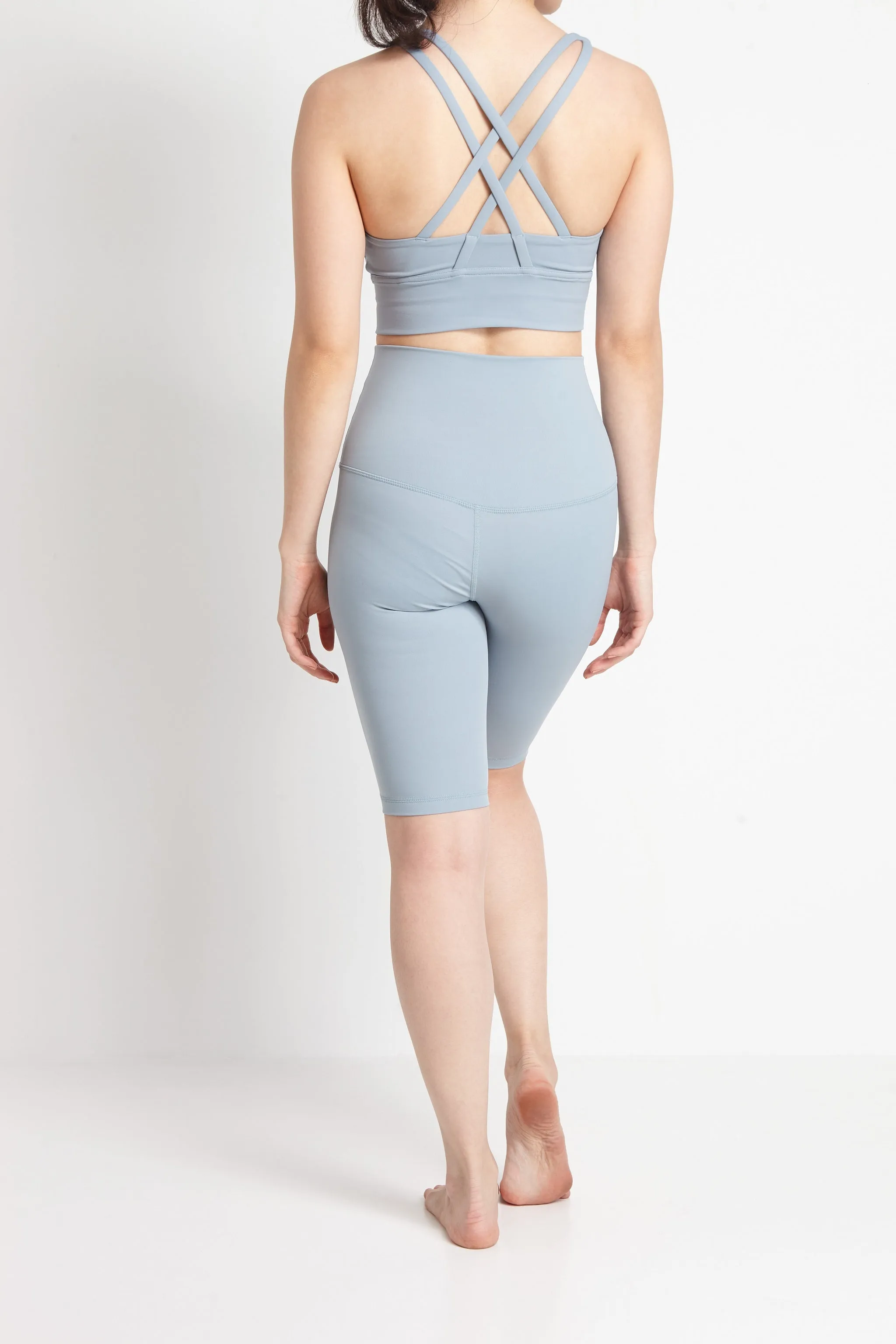 Demi Women Biker Short (Light Blue)
