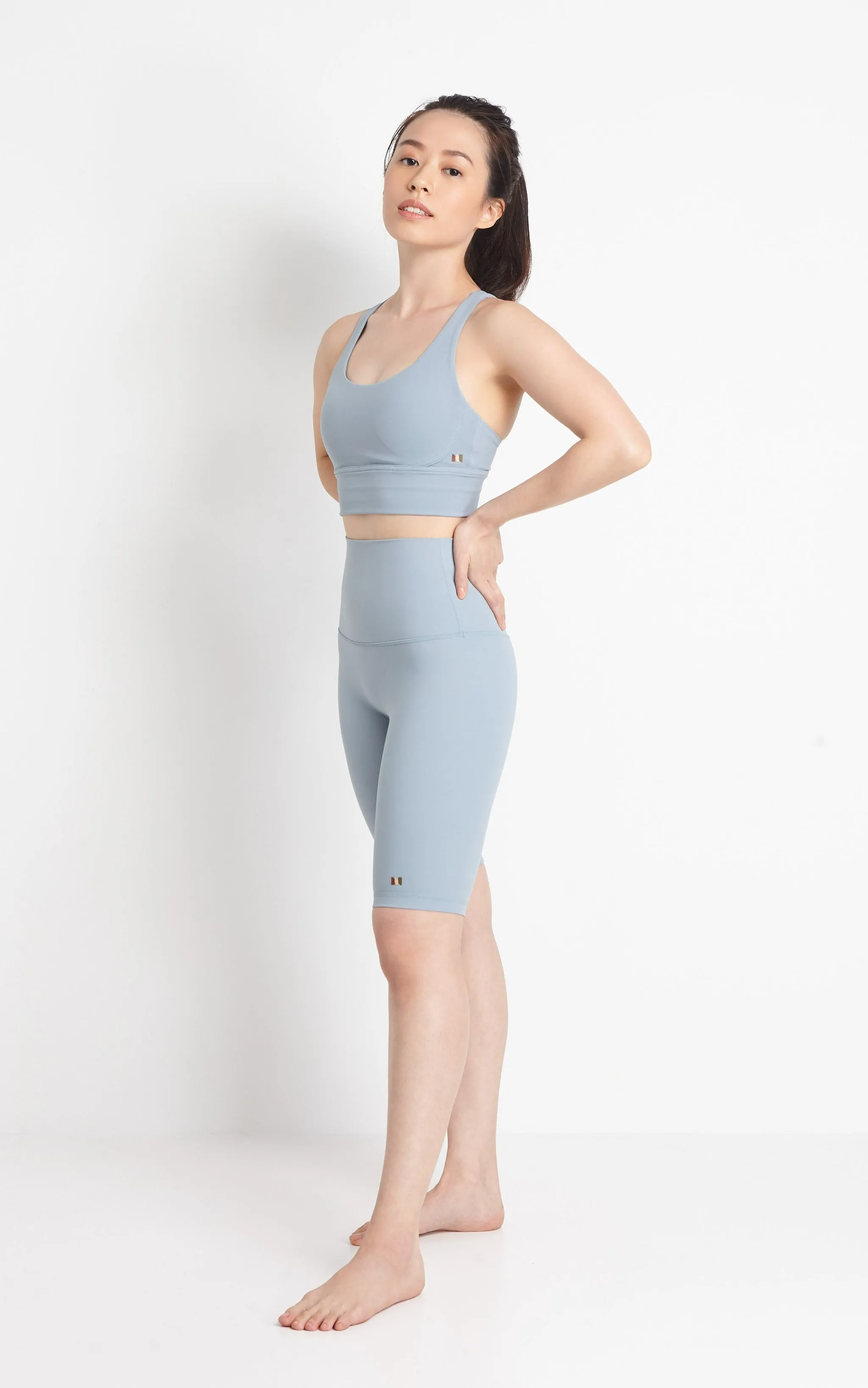 Demi Women Biker Short (Light Blue)